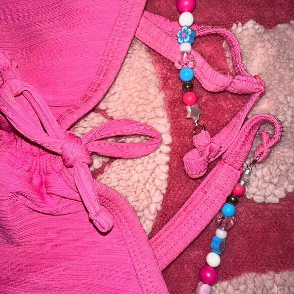 Pink beaded cami top - Picture 2 of 4